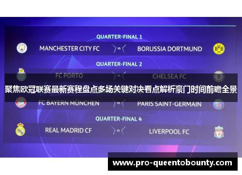 聚焦欧冠联赛最新赛程盘点多场关键对决看点解析豪门时间前瞻全景