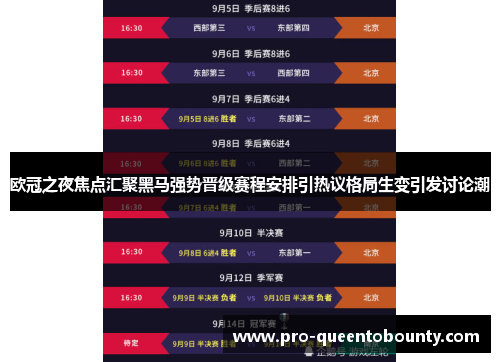 欧冠之夜焦点汇聚黑马强势晋级赛程安排引热议格局生变引发讨论潮